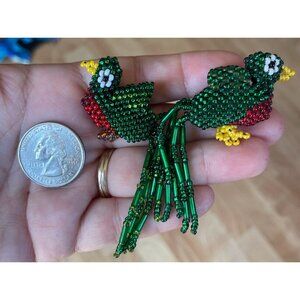 Destination Imagination Trading Pins‎ Seed Bead Birds (2) Long Tail